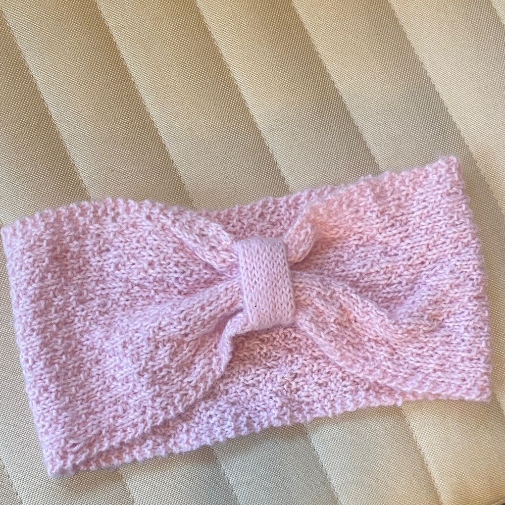 NEW! Handmade Pink Wide Ear Cover Headband OS